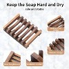 Kitcheniva Self-Draining Wooden Soap Dish 1 Pcs - Charred Wood Soap Holder - 3 of 4