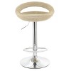 Elama 2 Piece Adjustable Rattan Barstool in Gray with Chrome Base - 3 of 4