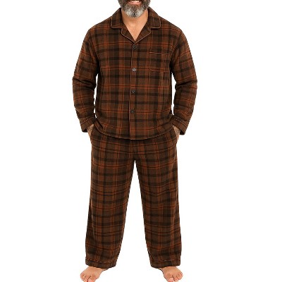 ADR Men's Pajamas Set, Soft Plush Fleece Pajamas Man, Pajamas PJs Set