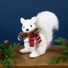Northlight Winter Squirrel with Pinecone and Bell Christmas Figurine - 9" - White - 2 of 4
