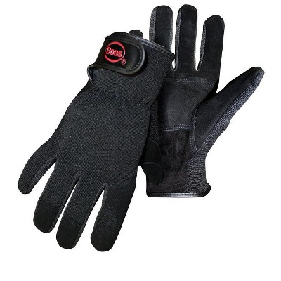 Boss Guard Men's Indoor/Outdoor Mechanic's Glove Black L 1 pair