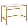 42" Brass Metal Writing Desk - Henn&Hart - 3 of 4