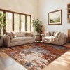 Modern Abstract Rug, Slip TPR Backing Washable Rug, Soft Non Shedding Floor Covering, Low Pile Thin Foldable Mat - 4 of 4