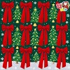Joyfy 12pcs Christmas Red Velvet Bow Decoration, 16" Long Christmas Bows for Christmas Party Indoor Outdoor Decorations - 2 of 4