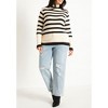 ELOQUII Women's Plus Size Striped Mock Neck Sweater - 4 of 4