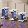 Aheaplus Height Adjustable Computer Tower Stand with Charging Station, Mobile Rolling CPU Holder with Wheels - 2 of 4