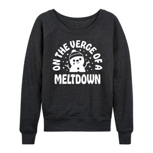 Women's - Instant Message - On The Verge of a Meltdown Lightweight French Terry Slouchy - 1 of 4