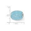 Black Bow Jewelry Fenton Sterling Silver Blue Frosted Windowpanes Glass Bead Charm - 2 of 4