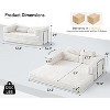 AMERLIFE Foldable Sofa Bed with Plush Faux Fur, Convertible Floor Couch, No Assembly - 2 of 4