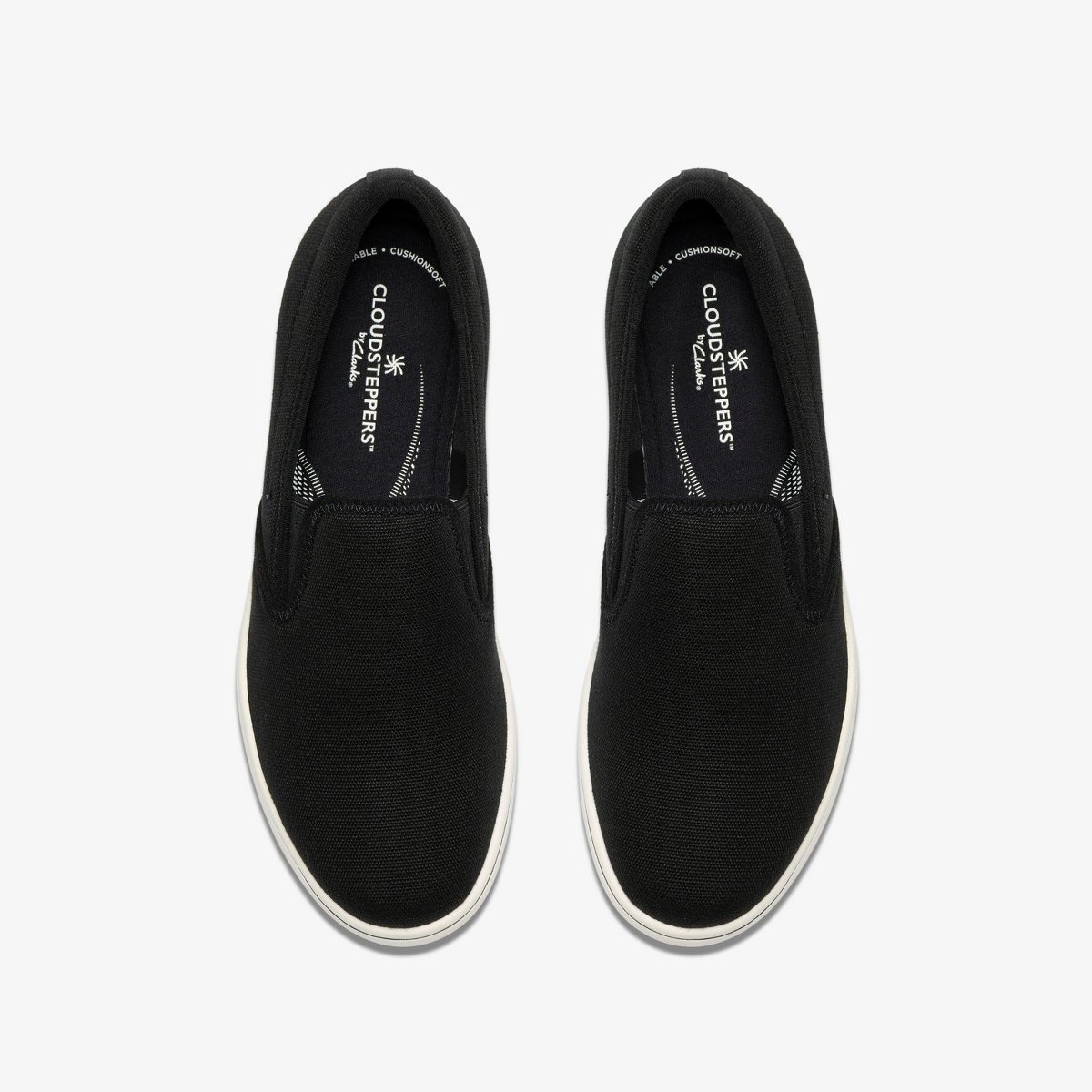 Обувь Clarks Cloudsteppers Womens Breeze Sky Zoe Black Canvas Shoes 11 Medium — фото 6