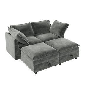 Christopher Knight Home Moloney Modular Sectional Sofa with Double Layer Seat Cushions and Storage - 1 of 4