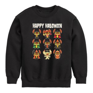 Boys' - Disney - Stitch Happy Halloween Graphic Long Sleeve Fleece Sweatshirt - 1 of 4