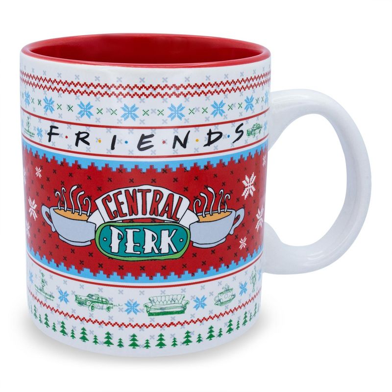 Silver Buffalo Friends Central Perk Holiday Sweater Ceramic Mug | Holds 20 Ounces, 1 of 7