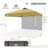 EAGLE PEAK 12x12ft Pop Up Canopy with One Sidewall, Easy Setup Event Instant Tent - 3 of 4