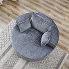 Sapphtopaz Sleeper Sofa with Upholstered Cloud Couches for Living Room with Pillows Modern Lounge Couch Bed for Apartment,Bedroom - 2 of 4