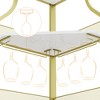 Corner wine rack, 5-layer shelf with removable wine rack, bar cabinet with glass rack, small dining cabinet and buffet cabinet with mesh door - 4 of 4