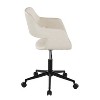 Sapphtopaz Modern Office Chair with Open Back Upholstered Height Adjustable Swivel Task Chair with Matel Base Vanity Chair for Home Office - 4 of 4