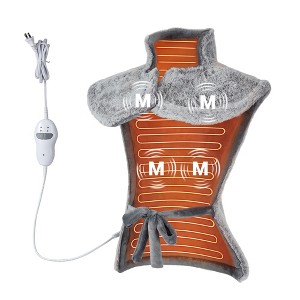 24"x35" Large Heating Pad with Massagers, Electric Heated Pad for Neck, Back & Shoulders, 2 Heat Levels, 4 Massage Modes & 2H Auto Shut-Off - 1 of 4