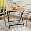 Tangkula 28" Patio Folding Table w/ Slatted Tabletop Portable Bistro Dining Table - 2 of 4