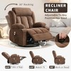 360° Swivel Rocker Recliner Chair with Heat and Massage for Big & Tall Adults, with Remote Control, Cup Holders, Side Pockets, USB Charge Port - 2 of 4