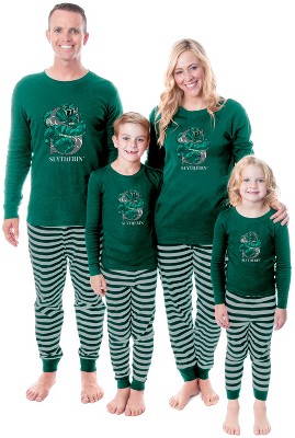 Harry Potter Animals Tight Fit Family Pajama Set (slytherin, Adult, Small)  Green : Target