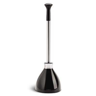 simplehuman Toilet Plunger with Caddy Black