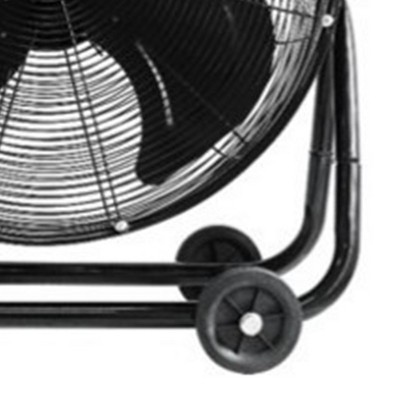 Lifesmart 24-Inch Black Metal Recirculating Floor Fan with Caster Wheels
