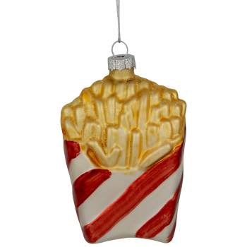 Northlight 4" Fast Food French Fries Glass Christmas Ornament