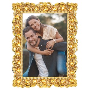 REGALWOVEN Vintage Pearl Luxury Glass Photo Frame - 1 of 4