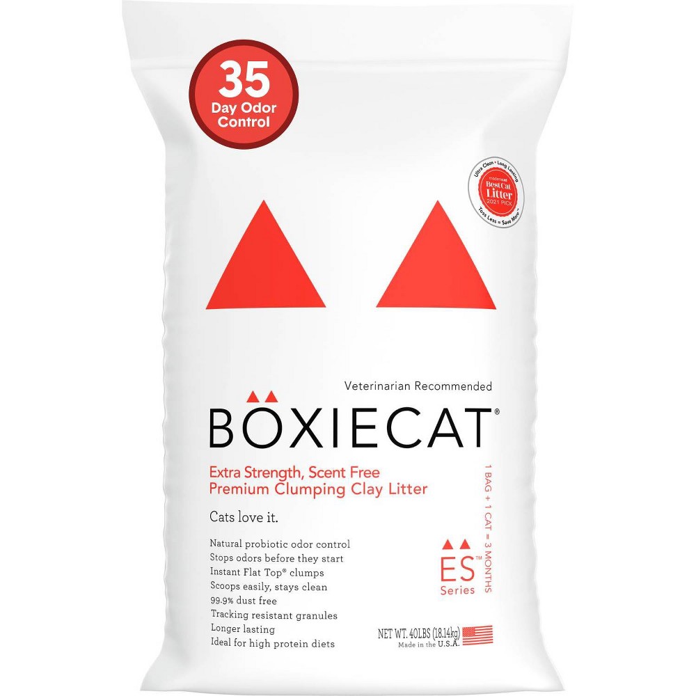 Boxiecat Extra Strength Odor Control Clumping Clay Cat Litter - 40lbs