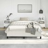 Bed Frame White Faux leather, plywood, engineered wood Queen - 3 of 4