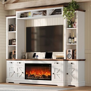 AMERLIFE Farmhouse Entertainment Center with Fireplace - 1 of 4
