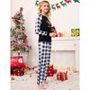 BLUEMING Family Matching Pajamas Christmas Tree Pickup Truck Pattern Plaid Holiday Matching Couple Pajamas - 3 of 4