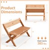 Tangkula Teak Wood Outdoor Bench Folding 2-Person Patio Garden Bench Loveseat - 2 of 4
