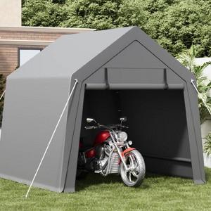 GustoWave Outdoor Portable Storage Shed, Carport Tent for Motorcycle, Bike - 1 of 4