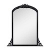 Kowtko Vintage Arched Wall Mirror, Carved Solid Wood Frame, Wall-Mounted Mirror for Home Decor- The Pop Home - 4 of 4