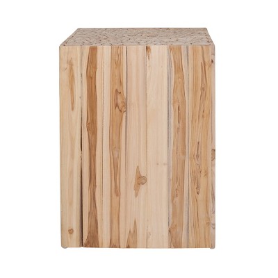 Alma Teak Accent Table Natural - East at Main
