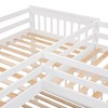 NicBex Twin-Twin over Full Loft Bed Triple Pine Bed Frame with Wardrobe, Drawers, Storage Stairs and Guardrail, No Box Spring Required - 4 of 4