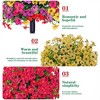 2-Pack Artificial Bushes with Ground Spikes, UV Resistant Fake Shrubs for Outdoor Garden, Realistic Fabric Plants for Porch Patio Decor - 4 of 4