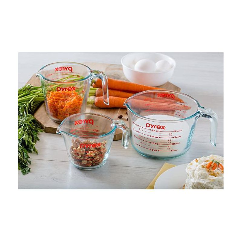 Pyrex Prepware 2-Piece Glass Measuring Set, 1 and 2-Cup, 2 Pack, Clear, 5 of 6