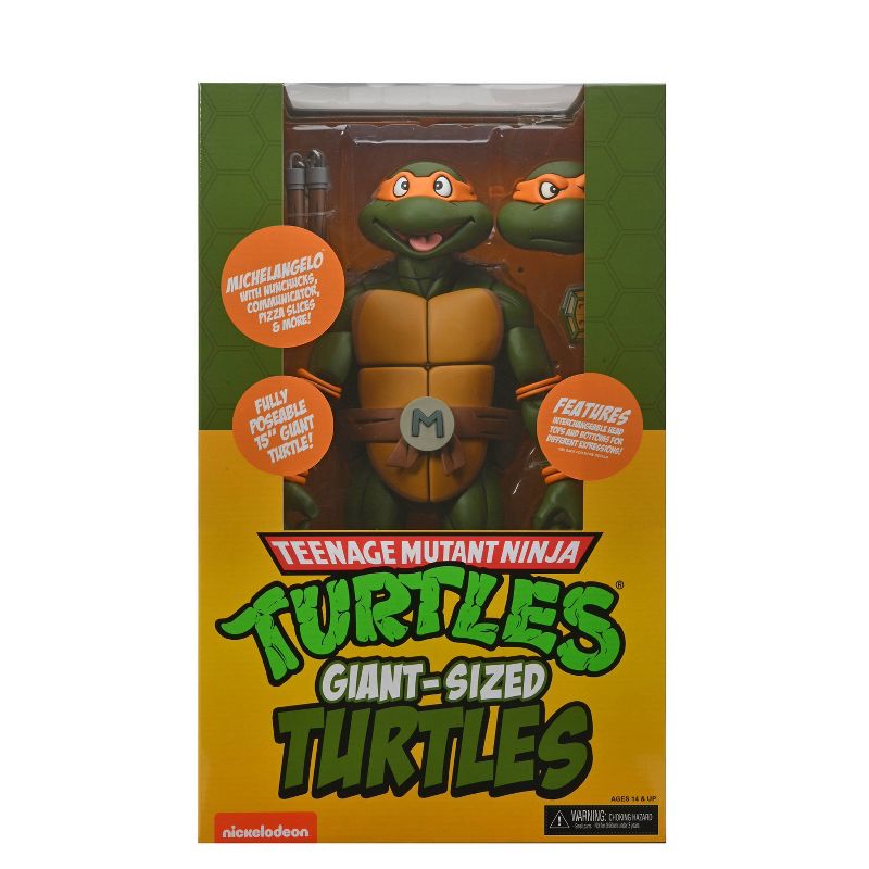 NECA Teenage Mutant Ninja Turtles Giant Size Michelangelo Action Figure, 2 of 6