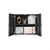 VASIP Mobile Printer Stand With Wheels, 2 Door Copier Stand Mobile Pedestal File Printer Stand for Office and Home - 2 of 4