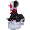 Gemmy Christmas Inflatable Dogs Sharing a Candy Cane Scene, 4.5 ft Tall, Multi - 2 of 4