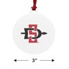 San Diego State University Primary Logo Aluminum Holiday Christmas Tree Ornament  3.0" (7.6 cm) x 3.37" (8.6 cm) - 3 of 4