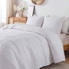White Quilt King Size Set with 2 Shams, Boho Bedspread, Lightweight Farmhouse Coverlet - 4 of 4