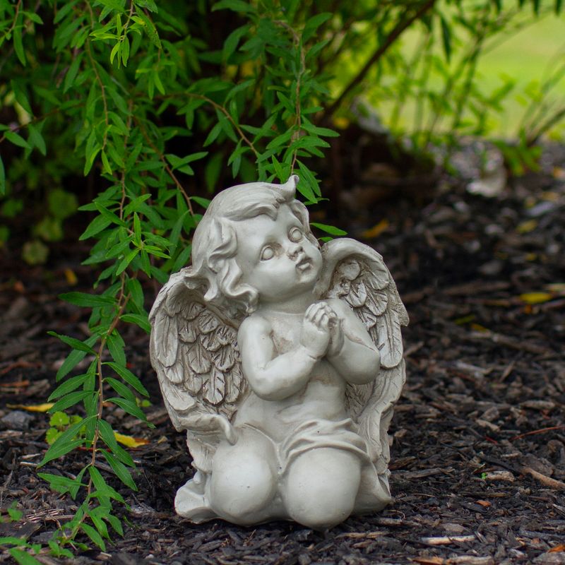 Northlight 6" Weathered Praying Cherub Outdoor Garden Statue, 2 of 6