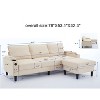 SKRAN 3-seat Sectionals with Storage Ottoman & 2 Cup Holders, L-Shaped Combo Sofa, for living room apartment bedroom and compact room - 4 of 4
