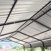 12×20 FT CarPort, Garage Canopy with Galvanized Steel Roof, Car Tent with Steel Roof & Frame, Storage Shed for Vehicles-Coolbibila - 4 of 4