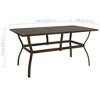 vidaXL Outdoor Dining Table Patio Table Porch Deck Garden Furniture Steel - 4 of 4
