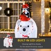 ChicFurnit Inflatable Holiday Decorations 7FT Christmas Polar Bear and Penguins Inflatable Decoration for Holiday Yard Display, White, 89.3"*44.5"*81" - 3 of 4